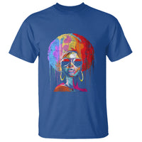 Womens Black Queen Afro Melanin Dripping Juneteenth T Shirt - Wonder Print Shop