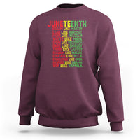 Happy Juneteenth Sweatshirt Dream Like Leaders - Wonder Print Shop