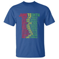 Happy Juneteenth T Shirt Dream Like Leaders - Wonder Print Shop