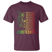 Juneteenth T Shirt Dream Like Leaders - Wonder Print Shop