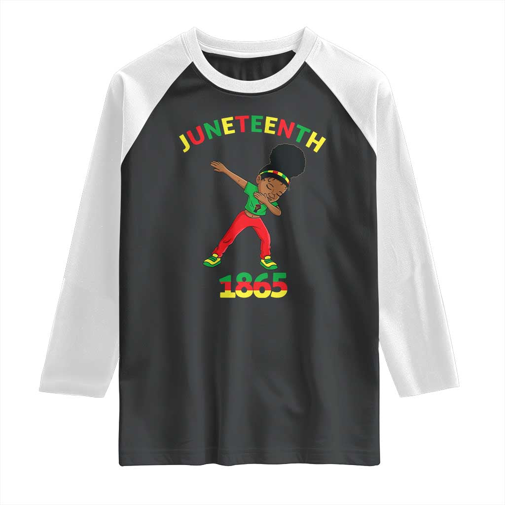 Funny Black History Raglan Shirt Dabbing Black Princess Juneteenth 1865