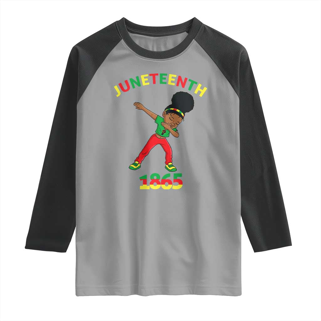 Funny Black History Raglan Shirt Dabbing Black Princess Juneteenth 1865