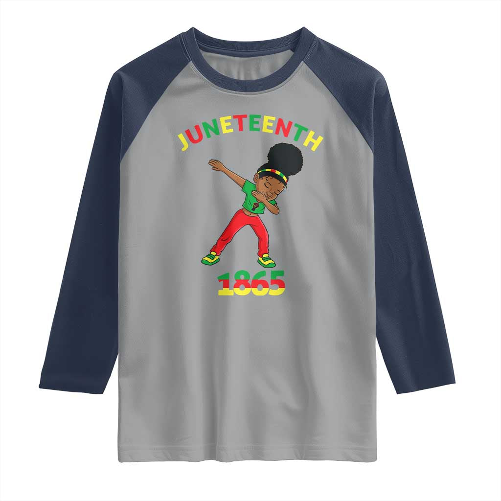 Funny Black History Raglan Shirt Dabbing Black Princess Juneteenth 1865