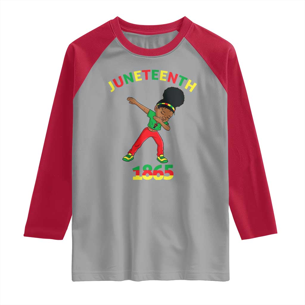 Funny Black History Raglan Shirt Dabbing Black Princess Juneteenth 1865