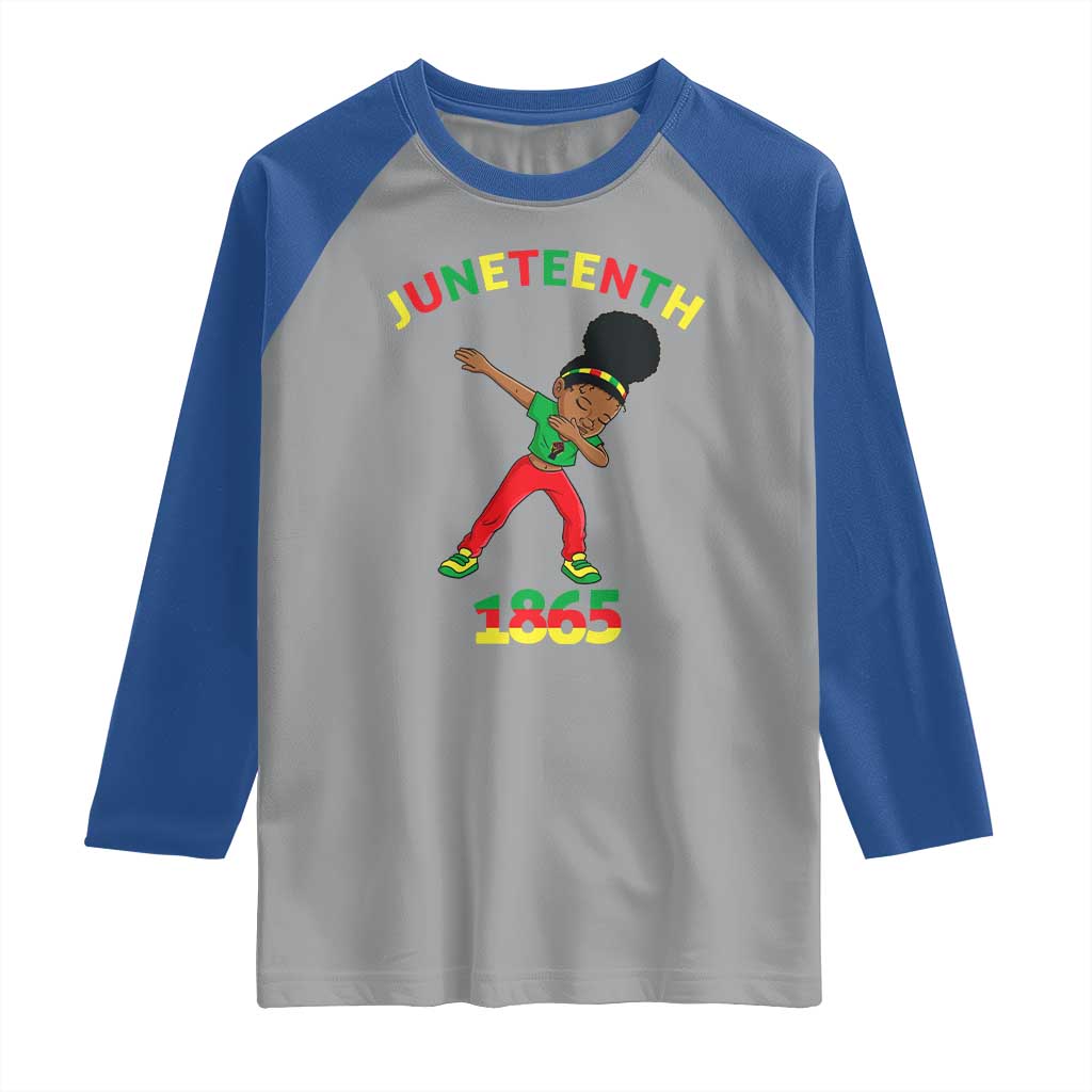 Funny Black History Raglan Shirt Dabbing Black Princess Juneteenth 1865