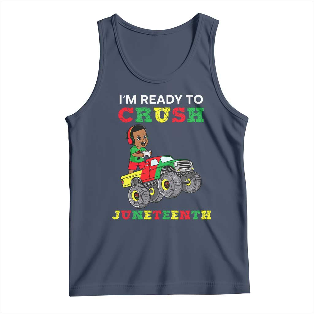 Black Boy Gamer Tank Top I'm Ready To Crush Juneteenth for Boys Toddler