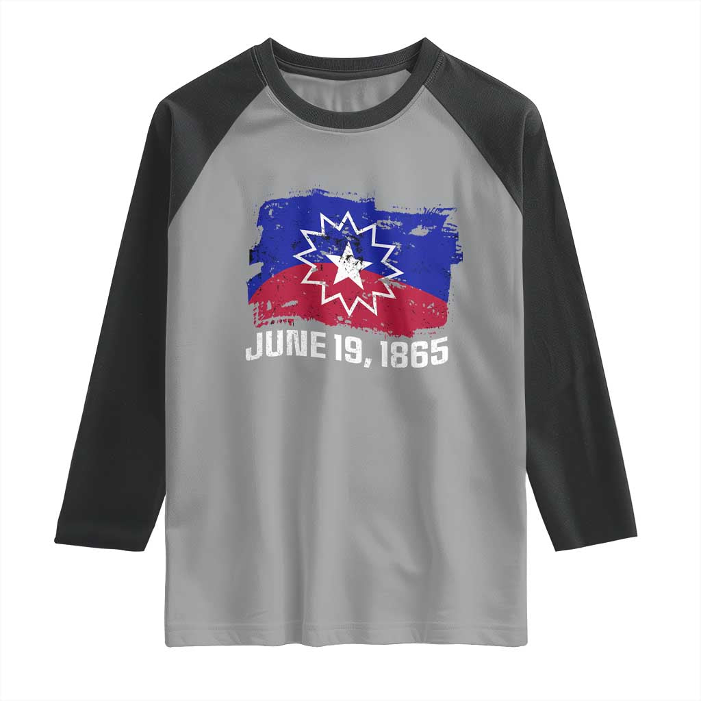 Juneteenth Flag 1865 Raglan Shirt Black Freedom Black History