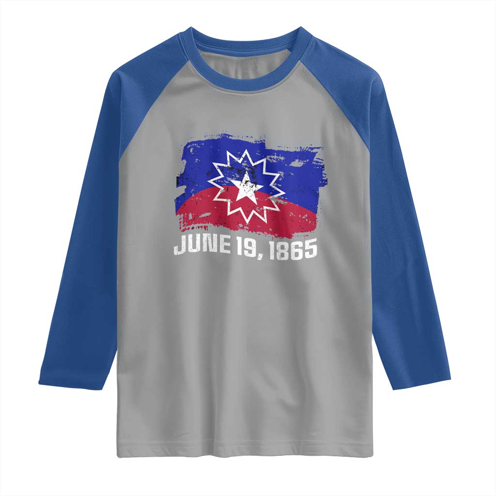Juneteenth Flag 1865 Raglan Shirt Black Freedom Black History