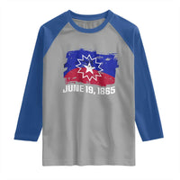 Juneteenth Flag 1865 Raglan Shirt Black Freedom Black History