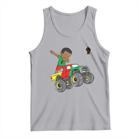 Funny Black History Tank Top African Kids Dabbing Black King In Monster Truck