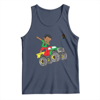 Funny Black History Tank Top African Kids Dabbing Black King In Monster Truck