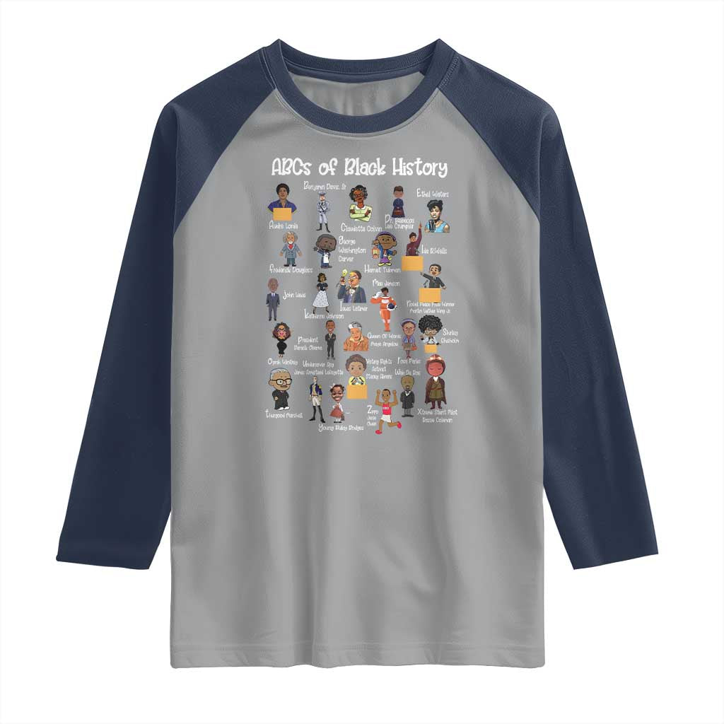 ABCs of Black History Pride Raglan Shirt Juneteenth Black Freedom