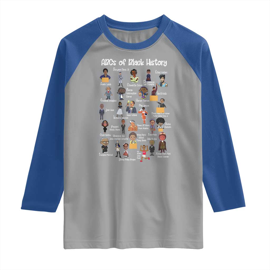 ABCs of Black History Pride Raglan Shirt Juneteenth Black Freedom