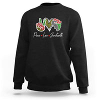 Peace Love Juneteenth Sweatshirt Black Pride Freedom - Wonder Print Shop