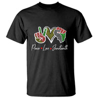 Peace Love Juneteenth T Shirt Black Pride Freedom - Wonder Print Shop