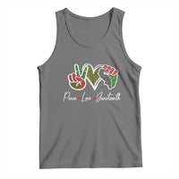 Peace Love Juneteenth Tank Top Black Freedom