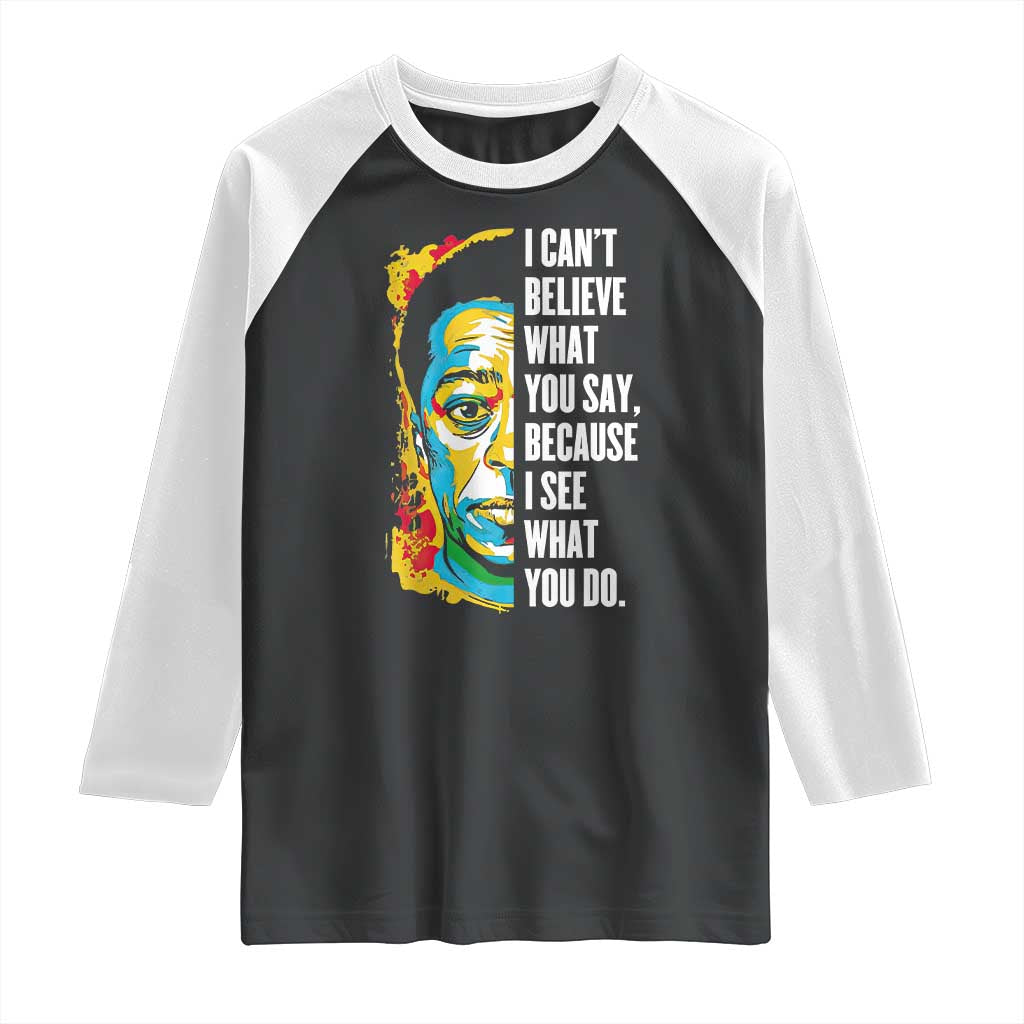 James Baldwin Graffiti Art Raglan Shirt Juneteenth Black History Month