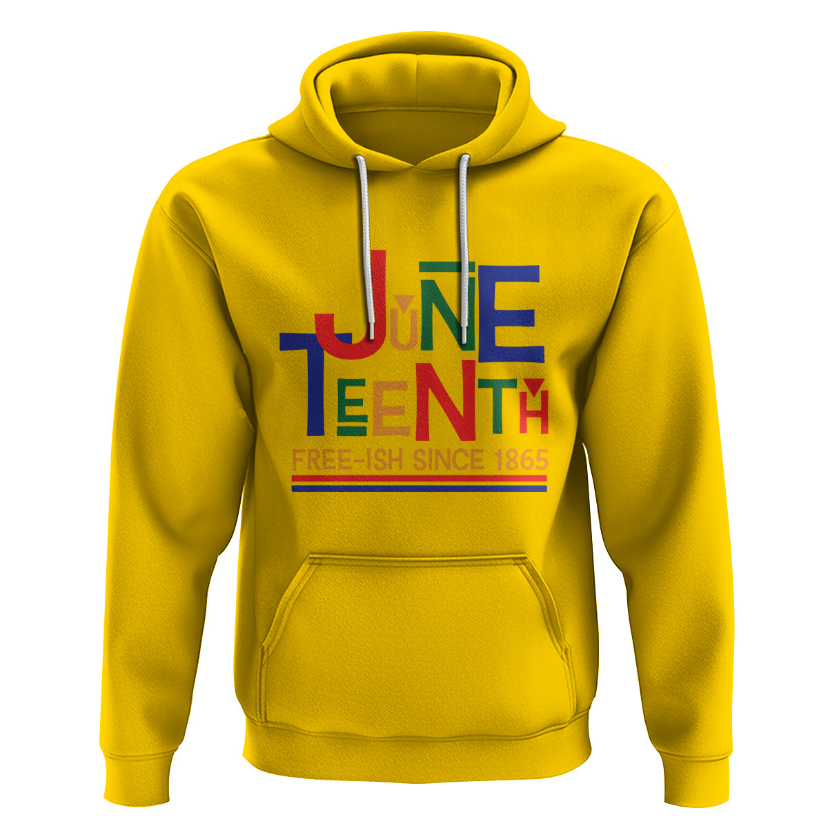 Free Ish Hoodie Juneteenth Celebration Since 1865 Retro - Wonder Print Shop