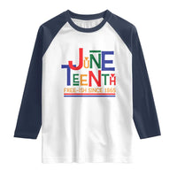 Free Ish Raglan Shirt Juneteenth Celebration Since 1865 Retro