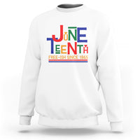 Free Ish Sweatshirt Juneteenth Celebration Since 1865 Retro - Wonder Print Shop