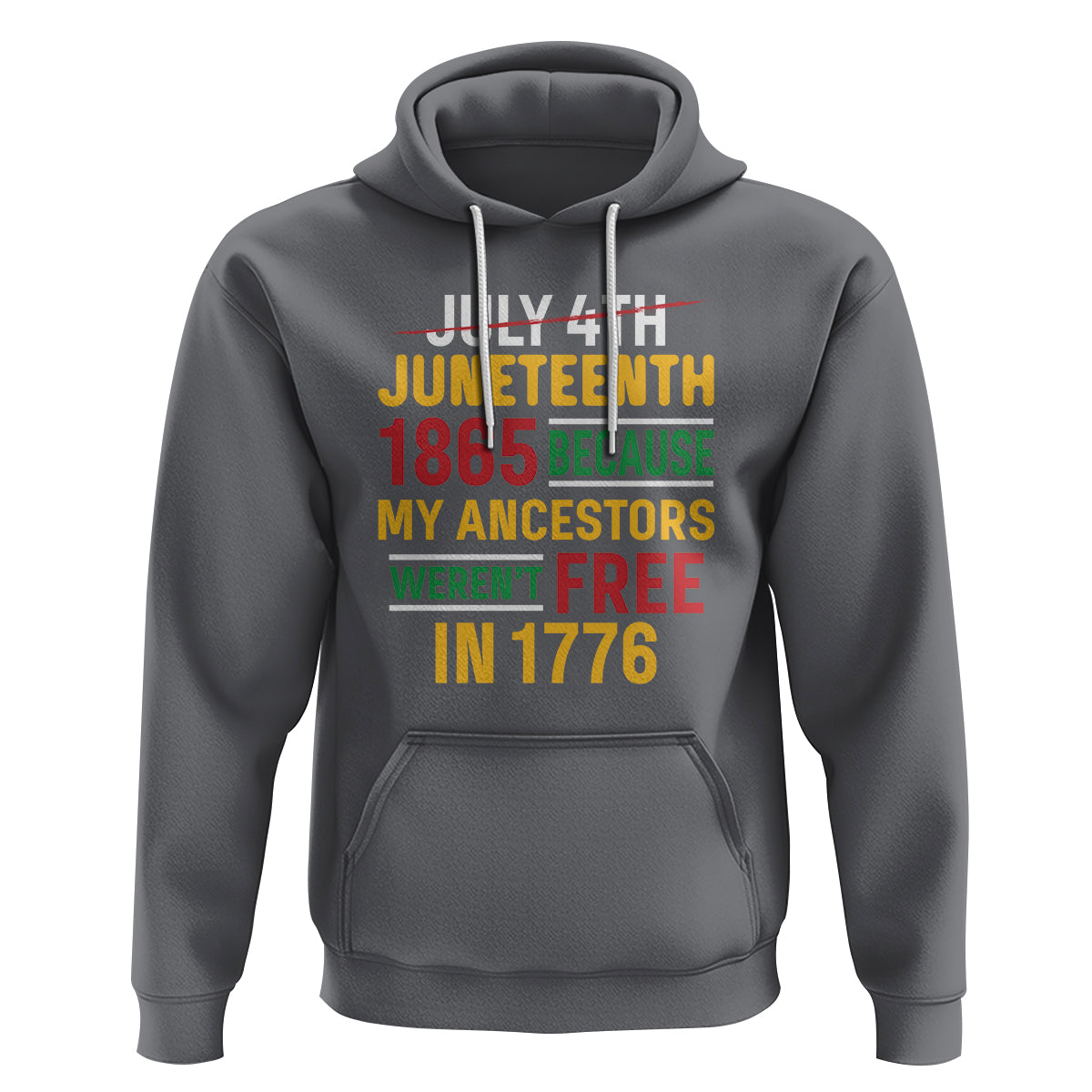 July 4th Juneteenth Hoodie July 4th Juneteenth - My Ancestors Weren't Free - Wonder Print Shop