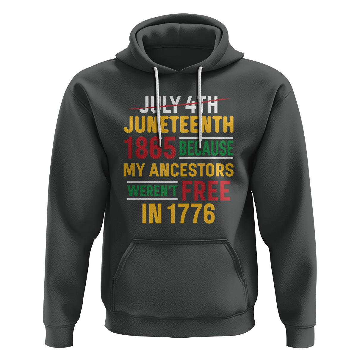 July 4th Juneteenth Hoodie July 4th Juneteenth - My Ancestors Weren't Free - Wonder Print Shop