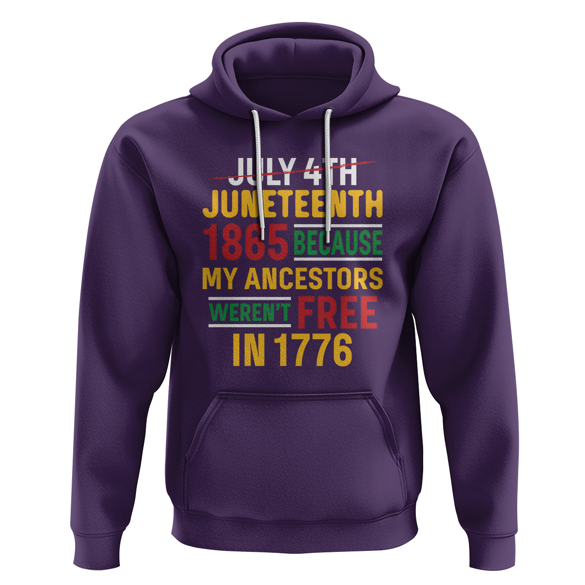 July 4th Juneteenth Hoodie July 4th Juneteenth - My Ancestors Weren't Free - Wonder Print Shop