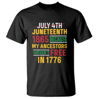 July 4th Juneteenth T Shirt July 4th Juneteenth - My Ancestors Weren't Free - Wonder Print Shop