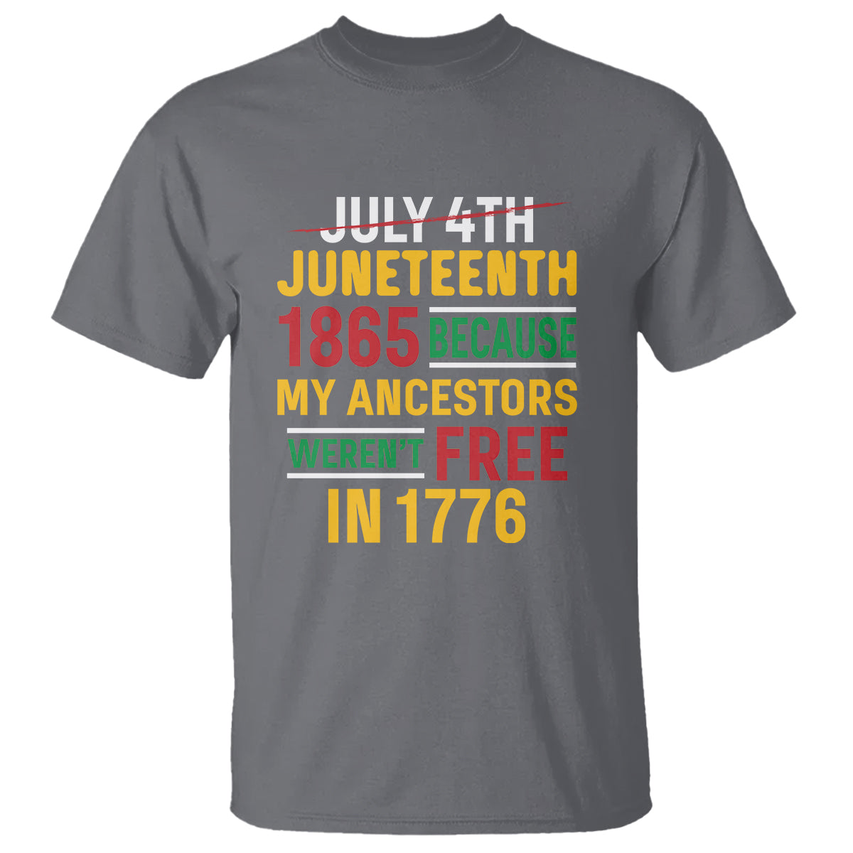 July 4th Juneteenth T Shirt July 4th Juneteenth - My Ancestors Weren't Free - Wonder Print Shop
