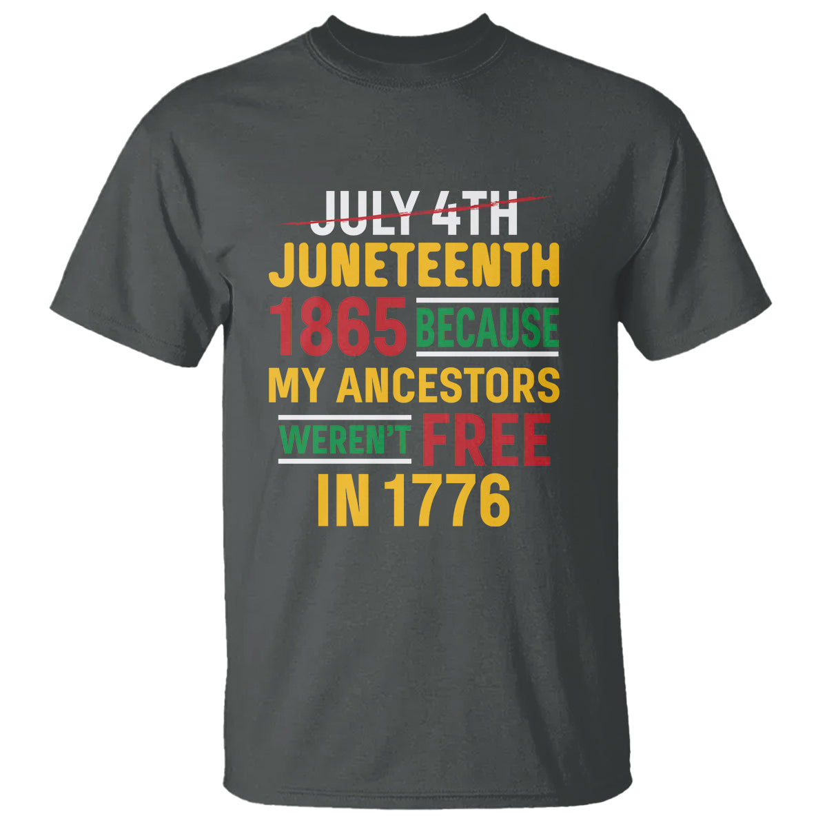 July 4th Juneteenth T Shirt July 4th Juneteenth - My Ancestors Weren't Free - Wonder Print Shop