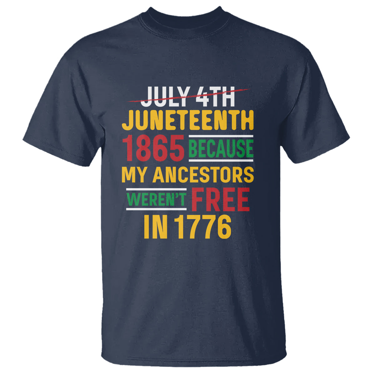 July 4th Juneteenth T Shirt July 4th Juneteenth - My Ancestors Weren't Free - Wonder Print Shop
