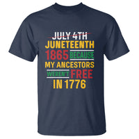 July 4th Juneteenth T Shirt July 4th Juneteenth - My Ancestors Weren't Free - Wonder Print Shop