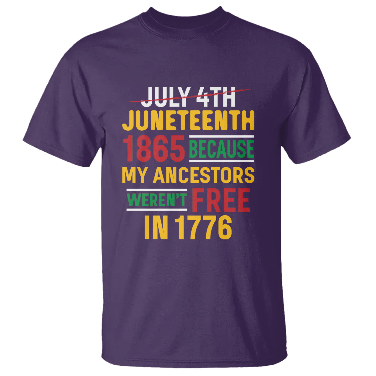 July 4th Juneteenth T Shirt July 4th Juneteenth - My Ancestors Weren't Free - Wonder Print Shop