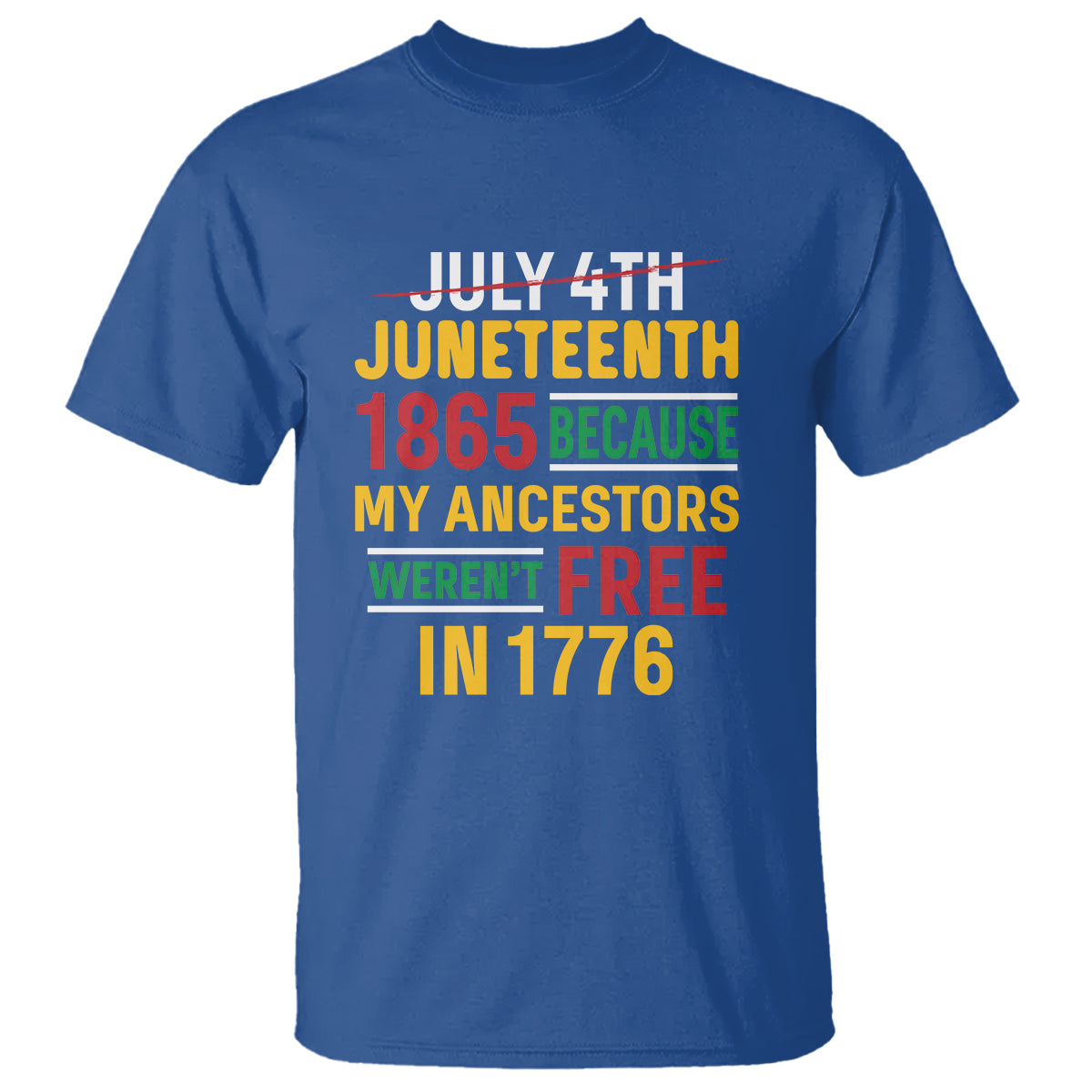 July 4th Juneteenth T Shirt July 4th Juneteenth - My Ancestors Weren't Free - Wonder Print Shop