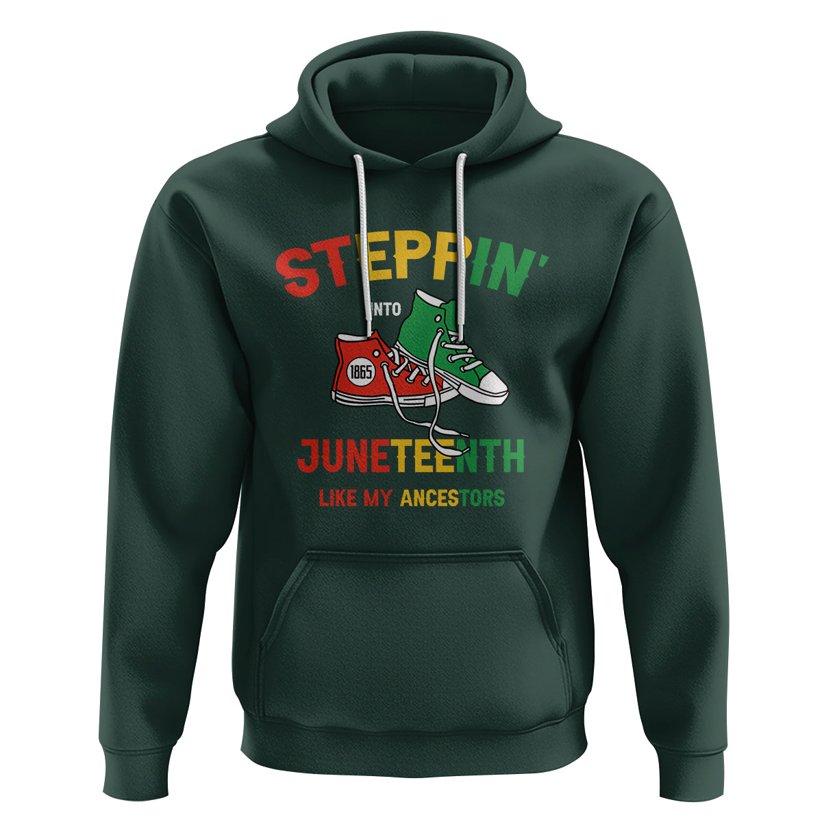 Stepping into Juneteenth Hoodie Like My Ancestors Sneakers 1865 - Wonder Print Shop