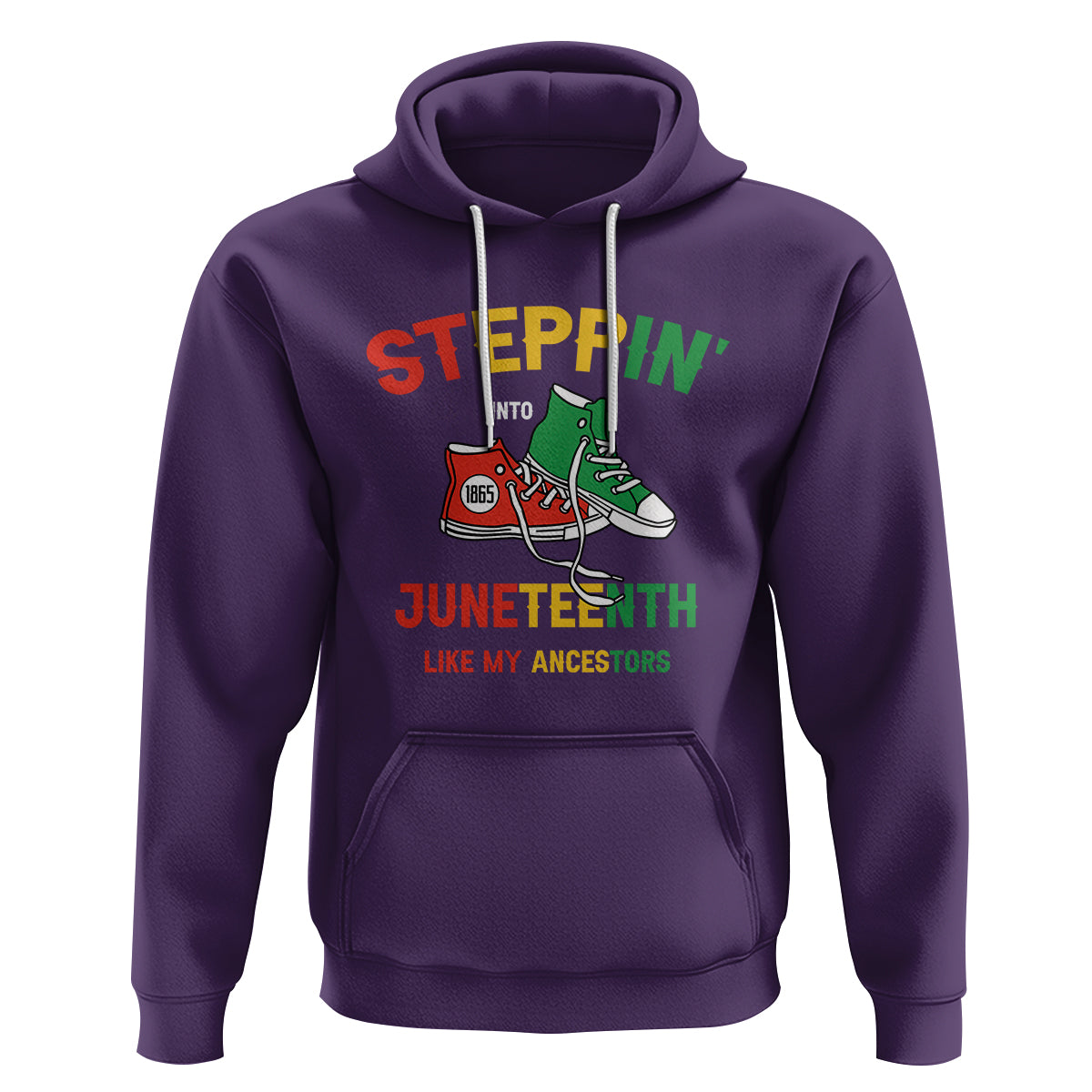 Stepping into Juneteenth Hoodie Like My Ancestors Sneakers 1865 - Wonder Print Shop
