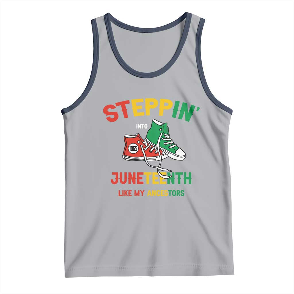 Stepping into Juneteenth 1865 Tank Top Like My Ancestors Sneakers