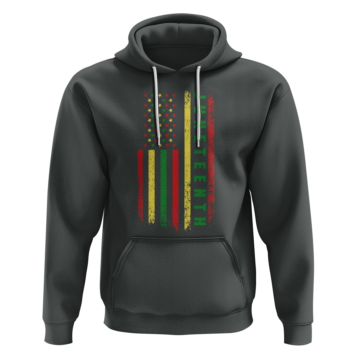Happy Juneteenth Flag Hoodie Melanin Black Pride Pan African 1865 - Wonder Print Shop