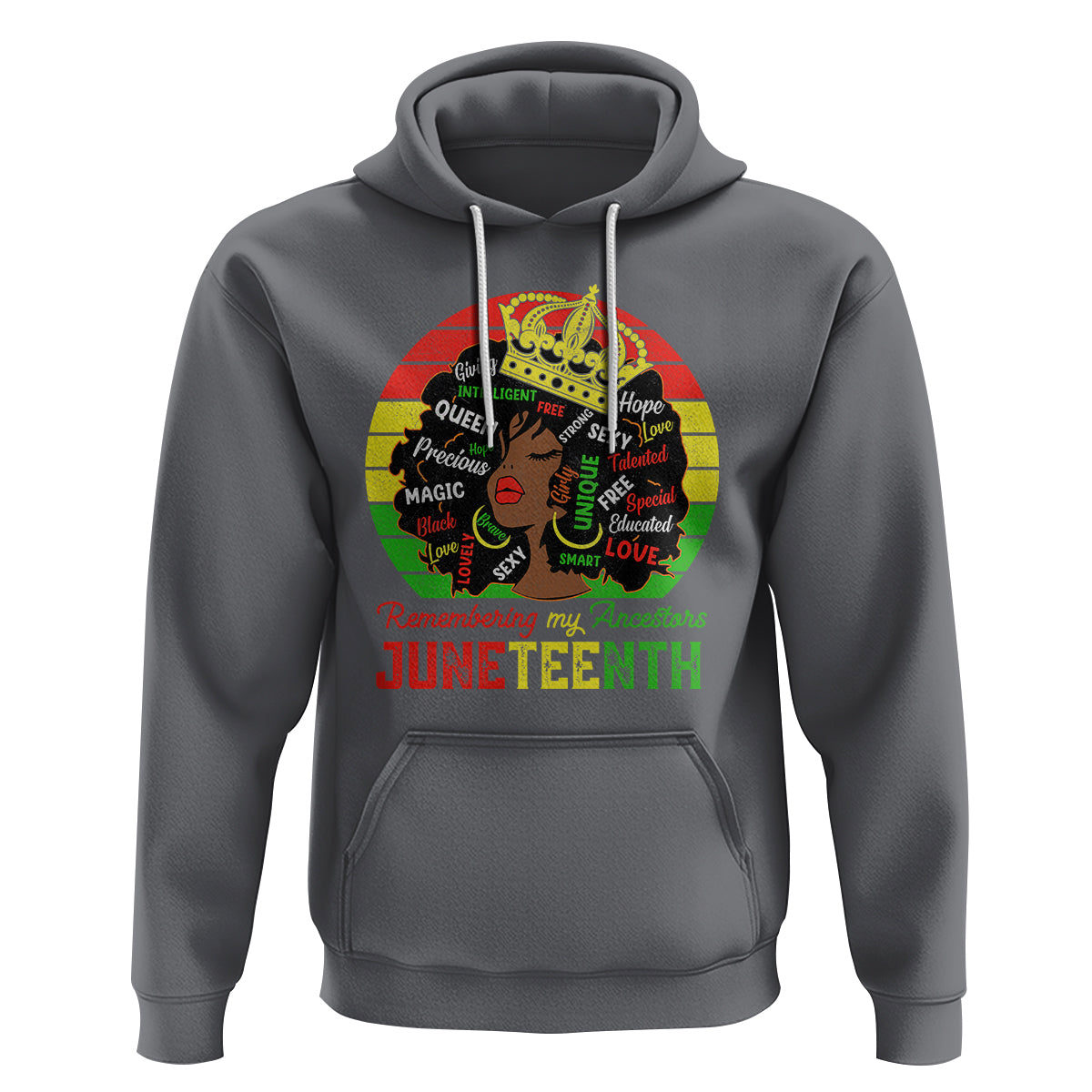 Black Women Hoodie Remembering My Ancestors Juneteenth Celebrate - Wonder Print Shop