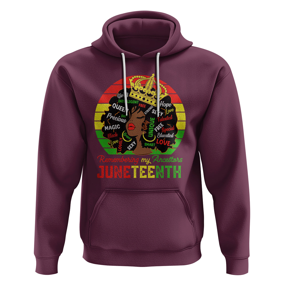 Black Women Hoodie Remembering My Ancestors Juneteenth Celebrate - Wonder Print Shop