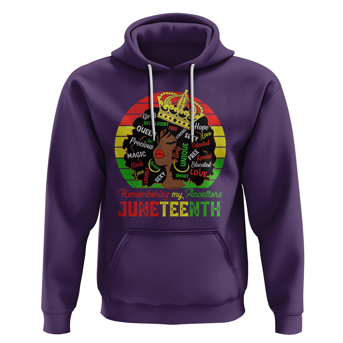 Black Women Hoodie Remembering My Ancestors Juneteenth Celebrate - Wonder Print Shop