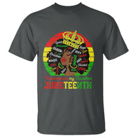 Black Women T Shirt Remembering My Ancestors Juneteenth Celebrate - Wonder Print Shop