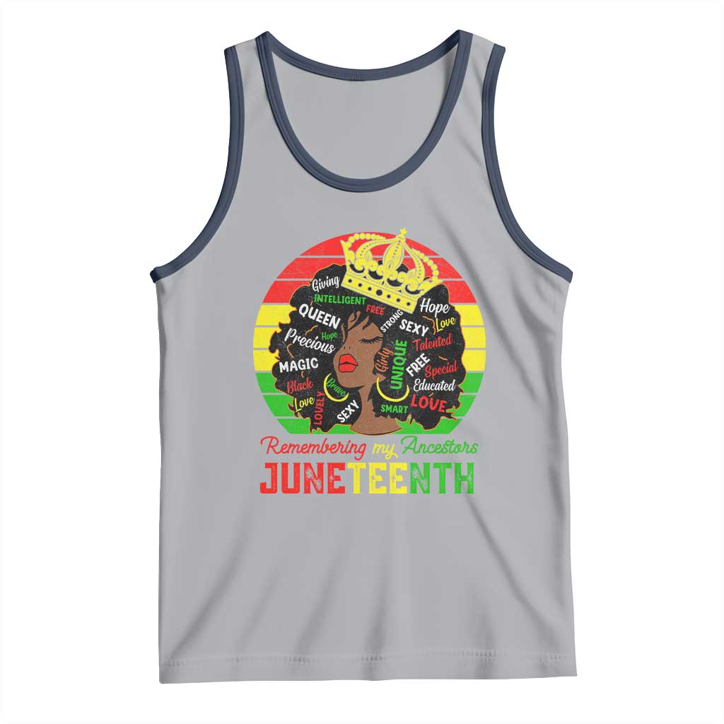 Black Women Tank Top Remembering My Ancestors Juneteenth Celebrate