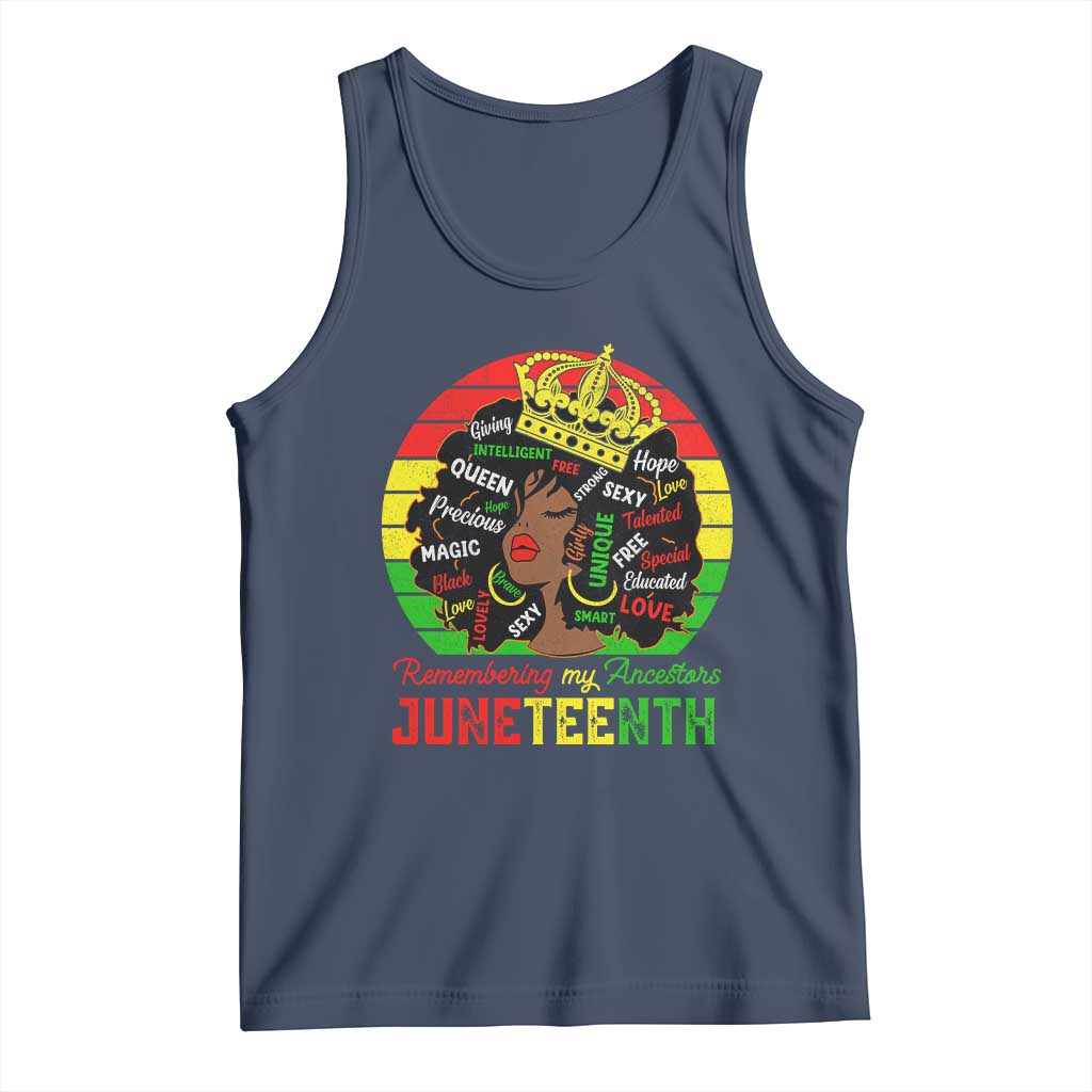 Black Women Tank Top Remembering My Ancestors Juneteenth Celebrate