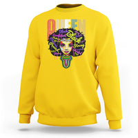 Black Queen Sweatshirt Proud Melanin Strong Educated Retro Vintage - Wonder Print Shop