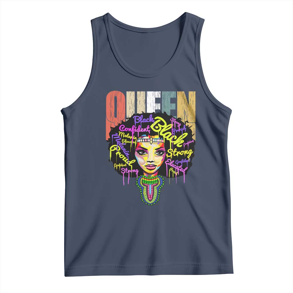 Black Queen Tank Top Proud Melanin Strong Educated Retro Vintage