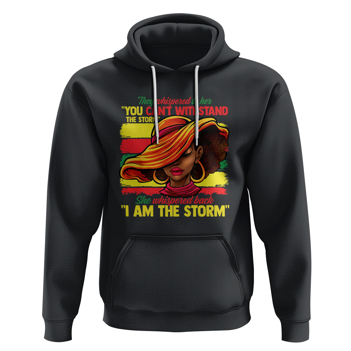 Proud Black African American Ladies Black History Month Hoodie - Wonder Print Shop