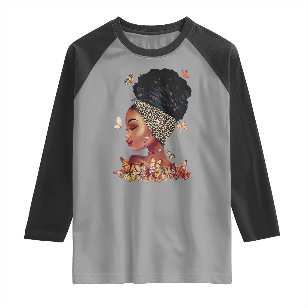 Black Girl Magic Raglan Shirt Afro Melanin Queen African American Women