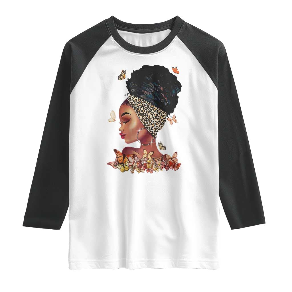 Black Girl Magic Raglan Shirt Afro Melanin Queen African American Women