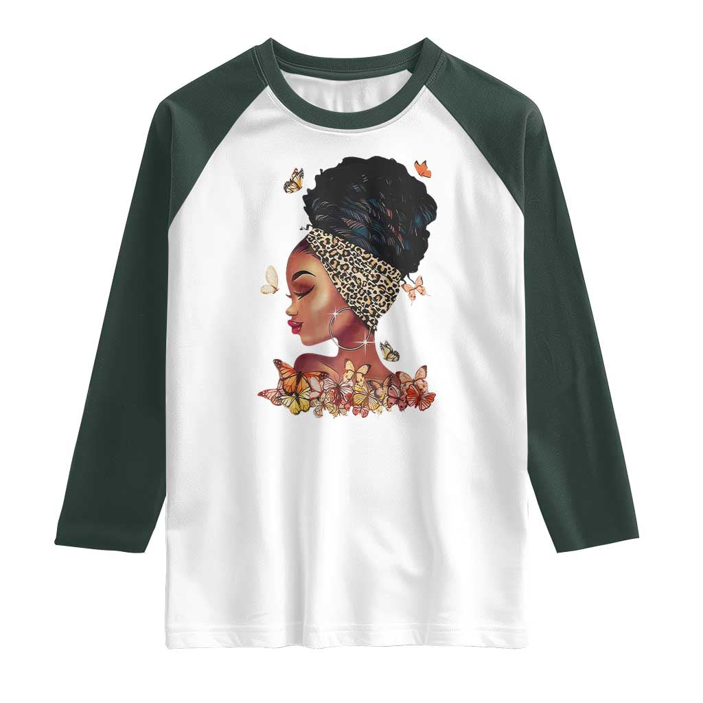 Black Girl Magic Raglan Shirt Afro Melanin Queen African American Women